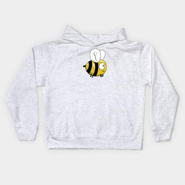 Cute Cartoony Bee Kids Hoodie by Tricera Tops